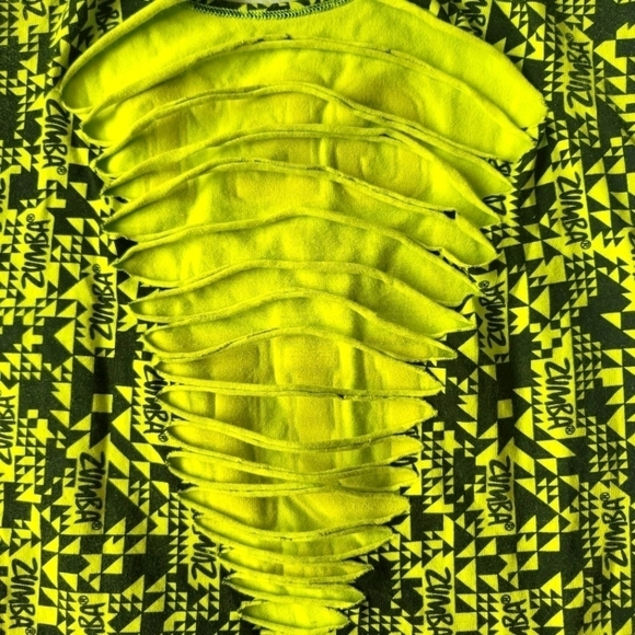 zumba Workout Tank Top in Neon Green Size XS - Picture 6 of 8